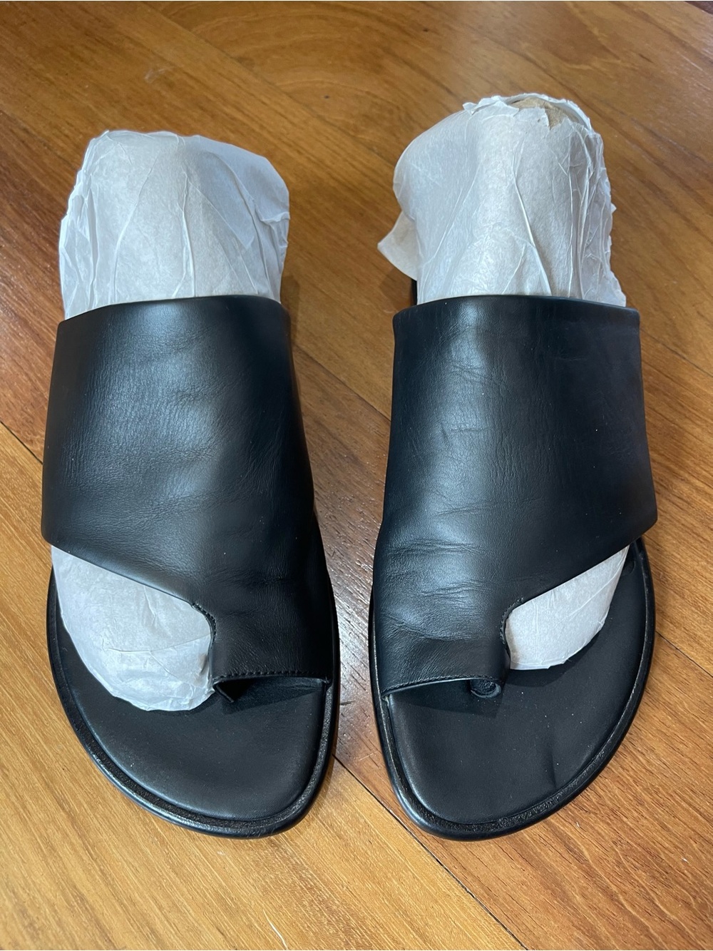 Vince Edris Flat Siviglia Leather Slide Sandals